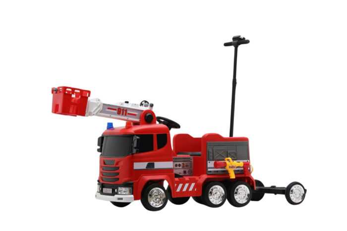 Kids Fire Truck with Parents Stand - Image 1