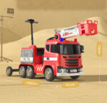 Kids Fire Truck with Parents Stand - Image 3