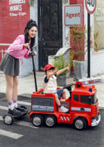 Kids Fire Truck with Parents Stand - Image 4